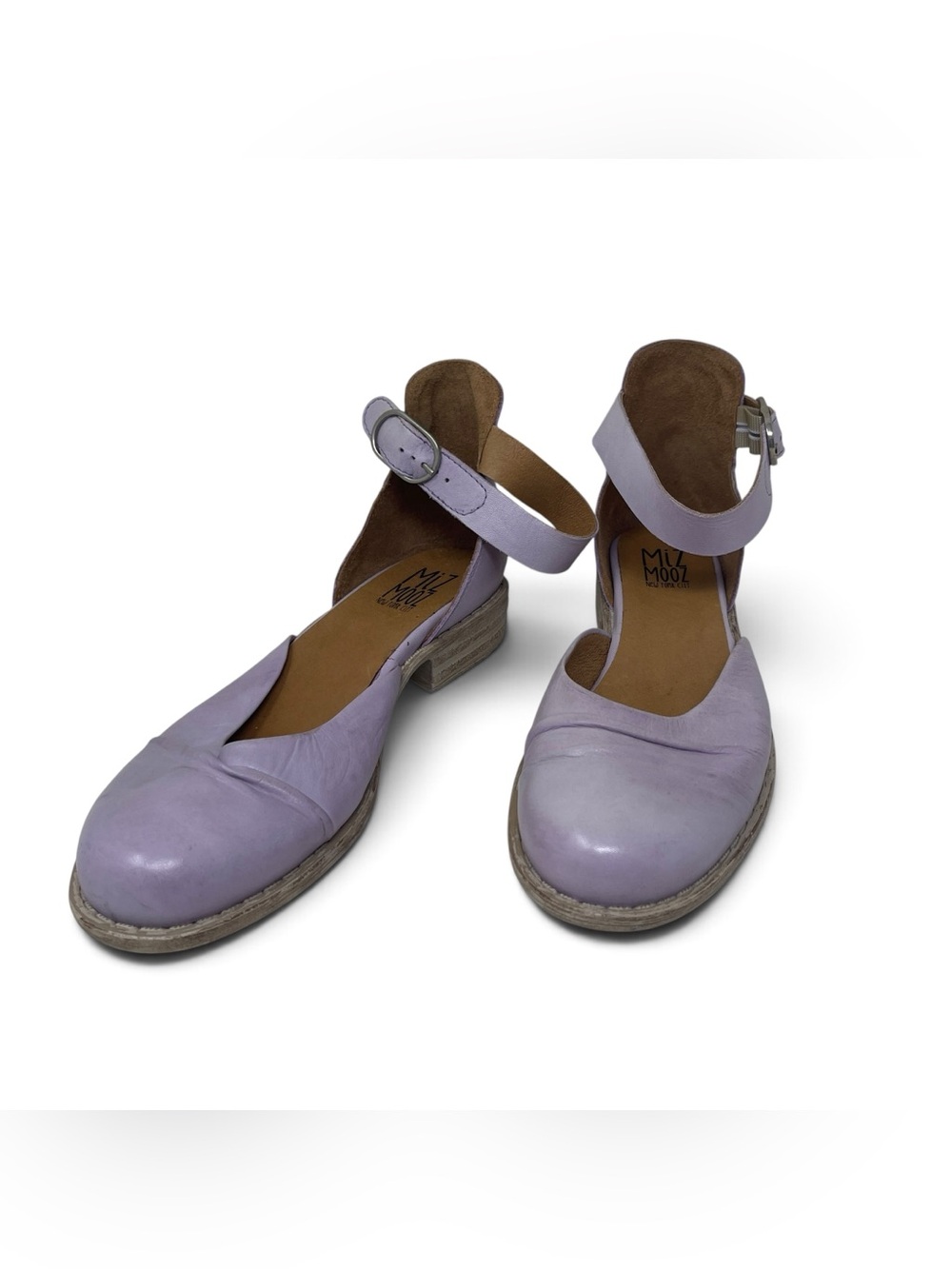 Miz Mooz Leena Mary Jane Shoes 37 EU /6.5 USA 
Purple Lavender Leather NEW